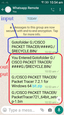 Gotofolder command, whatsapp cloud remote